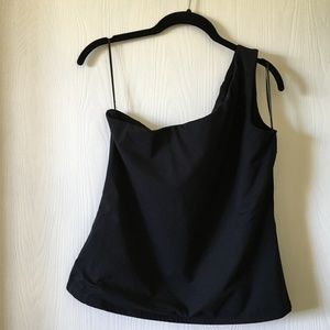 Cache one shoulder black tank top. Size L.